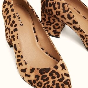 Torrid Leopard Faux Suede Heels